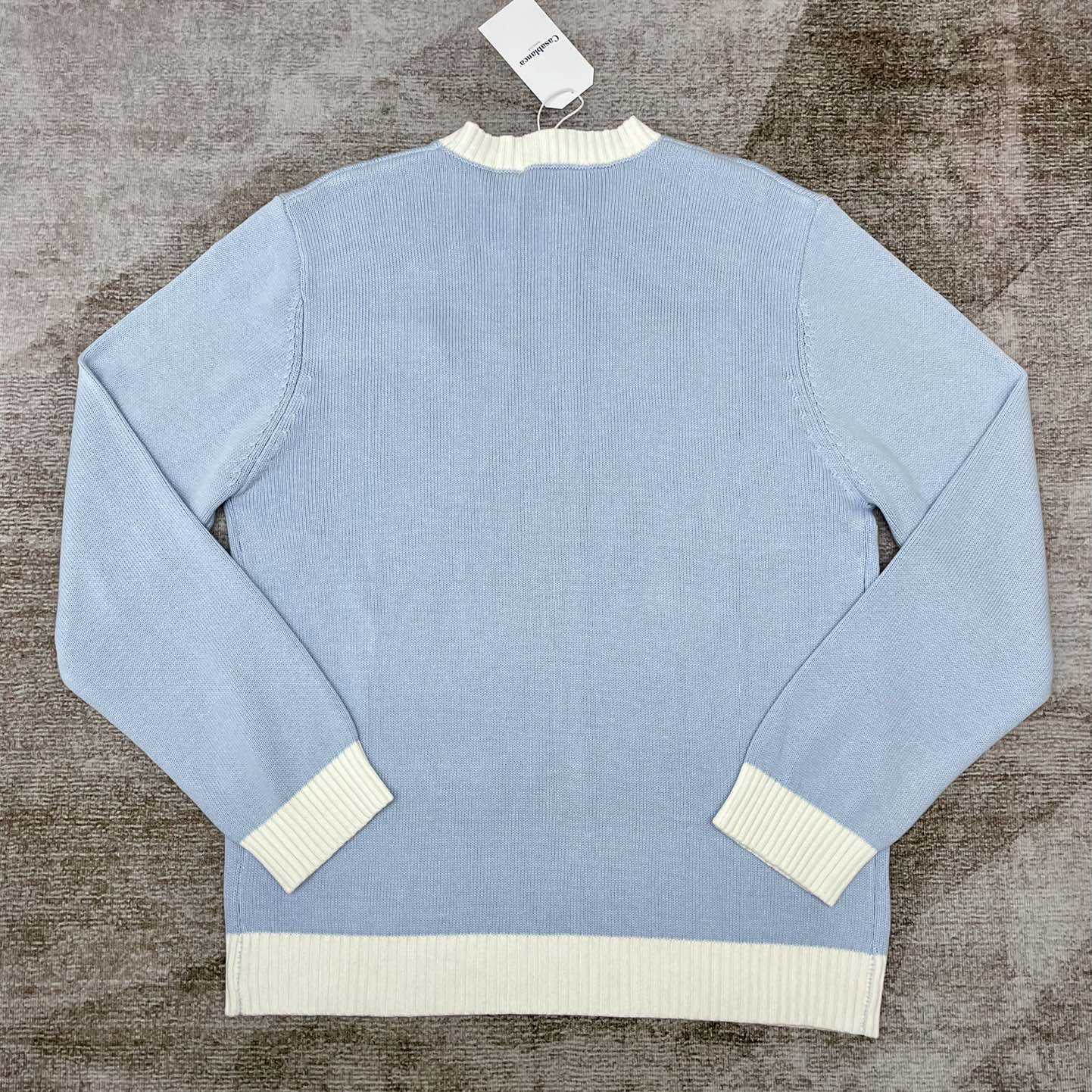 Casablanca Knit Logo Sweater 'Light Blue'    D0018 - DesignerGu