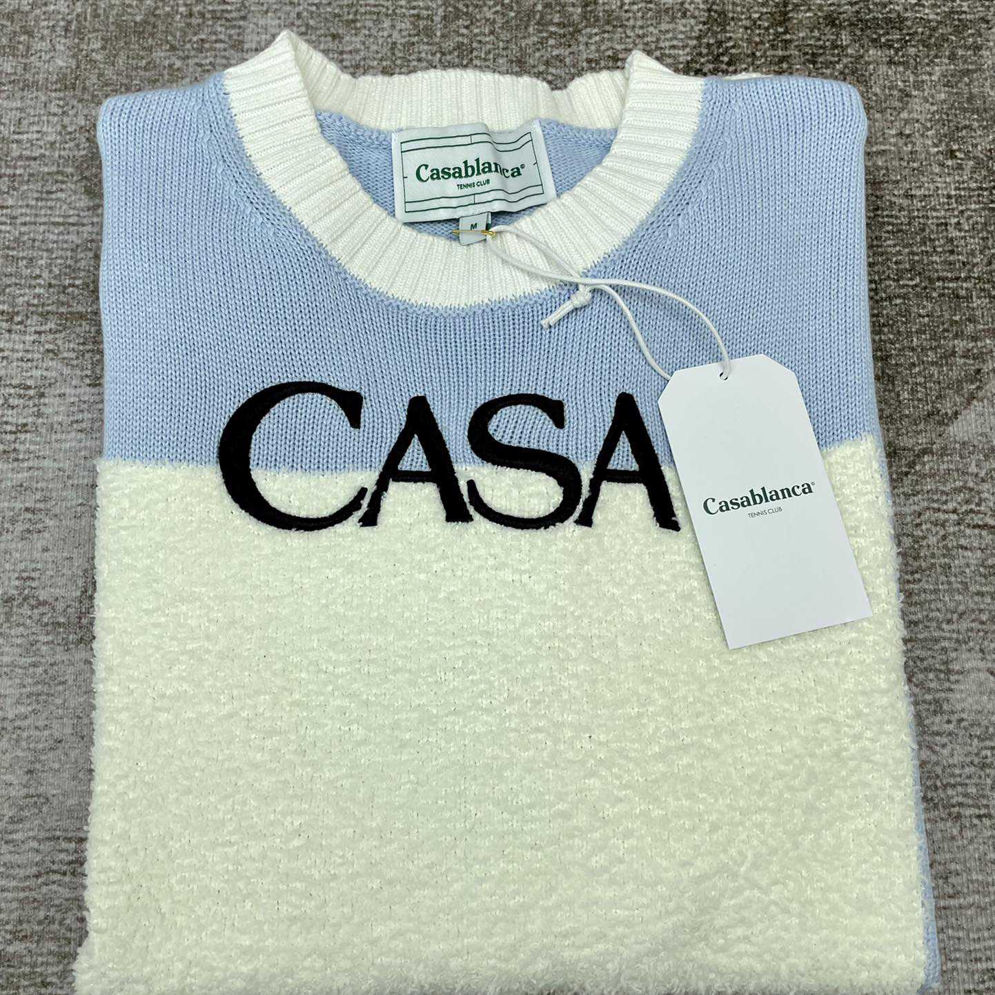 Casablanca Knit Logo Sweater 'Light Blue'    D0018 - DesignerGu