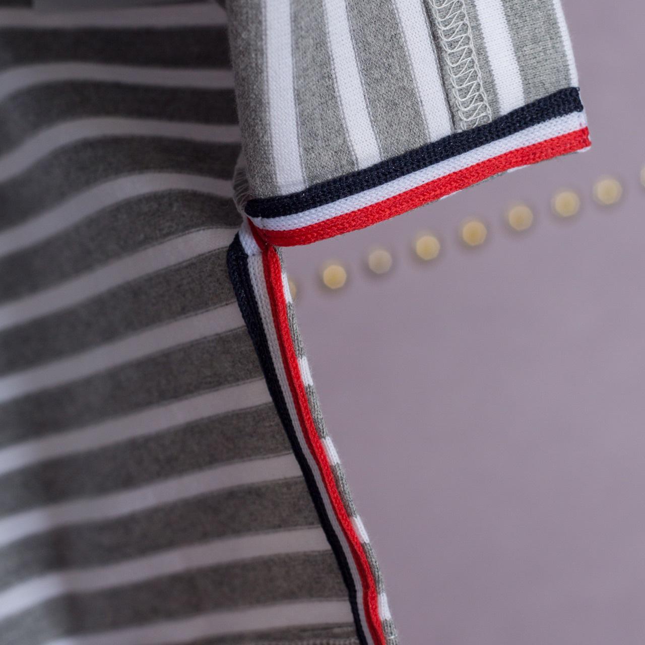 Thom Browne Striped Cotton-jersey Polo  1897 - DesignerGu