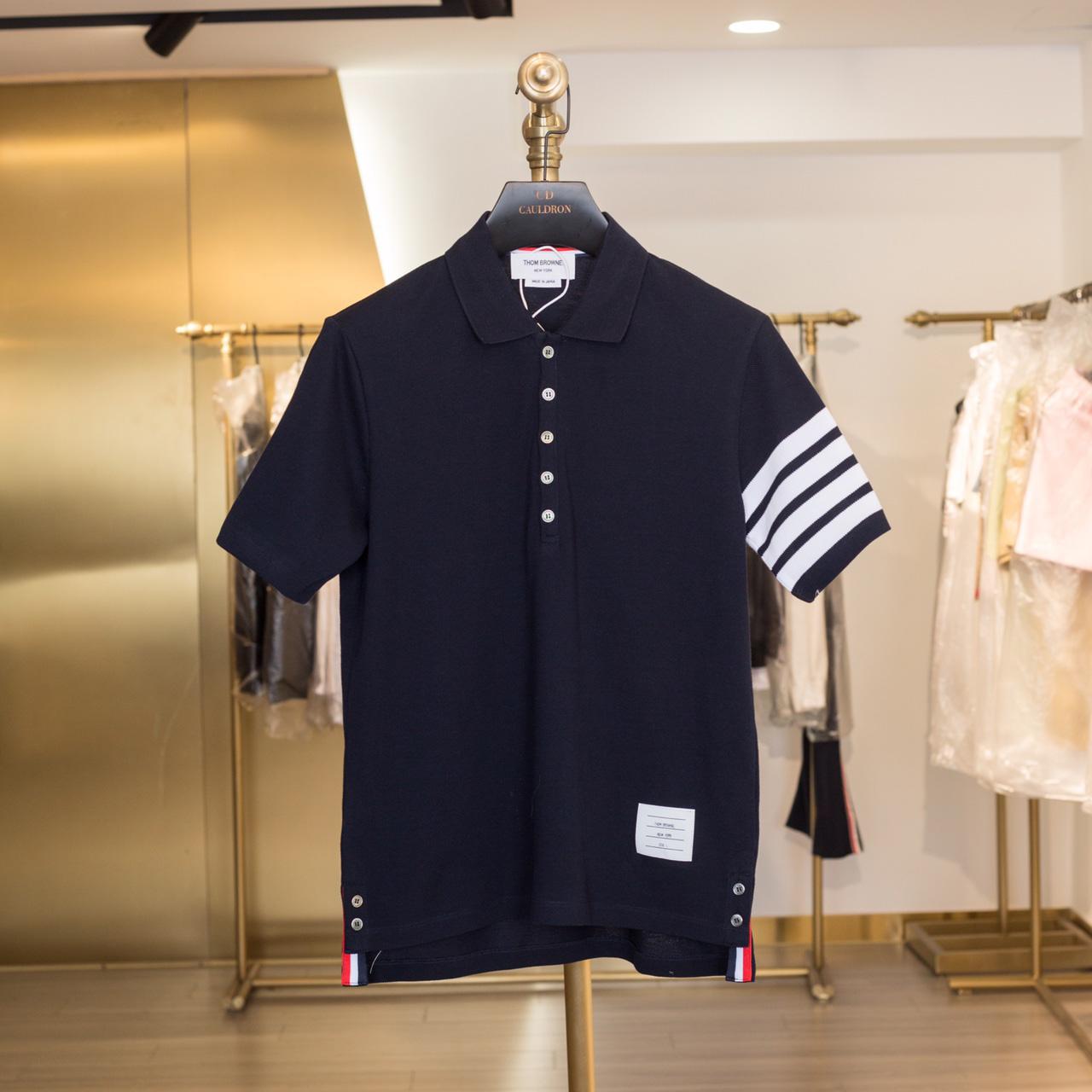 Thom Browne Classic Pique 4-Bar Short Sleeve Polo  2091 - DesignerGu