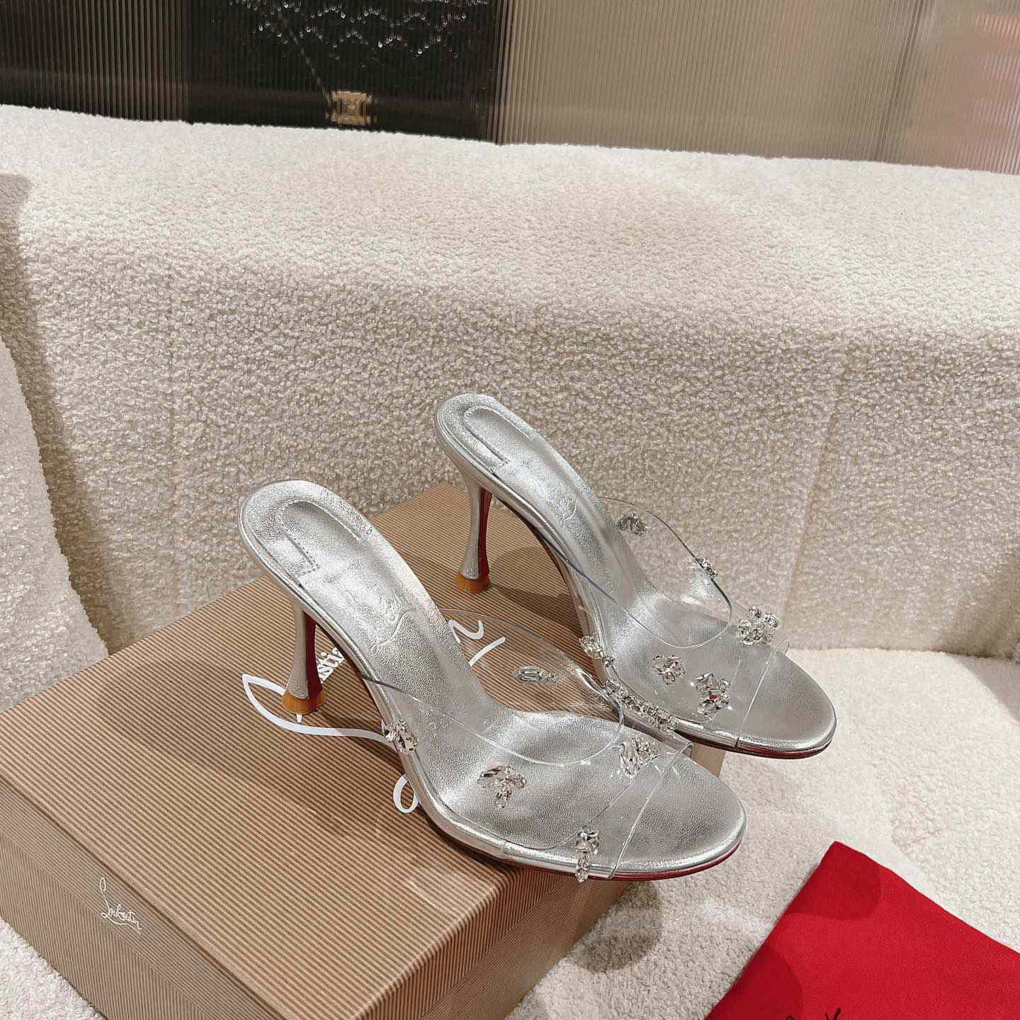 Christian Louboutin Degraqueen 85mm Crystal-embellished Mules - DesignerGu