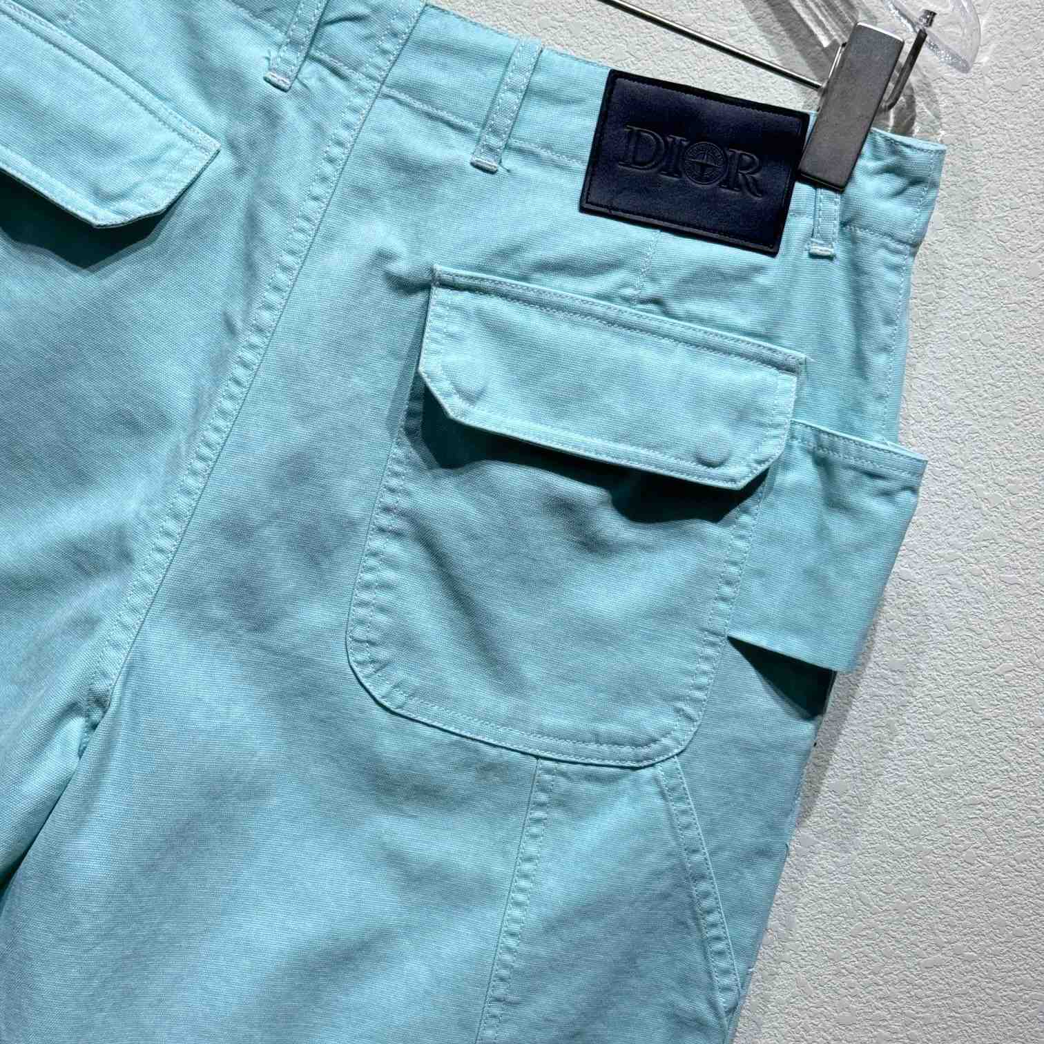 Dior x Stone Island Cotton-Blend Satin Bermuda Shorts - DesignerGu