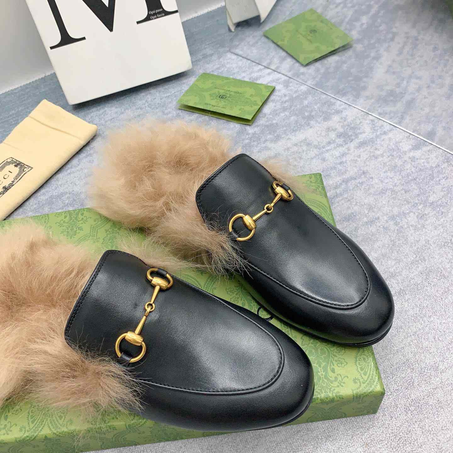 Gucci Fur Loafers - DesignerGu