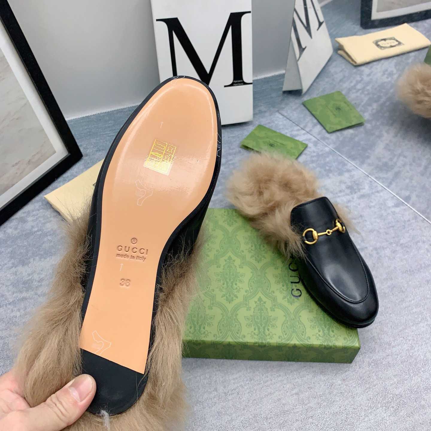 Gucci Fur Loafers - DesignerGu