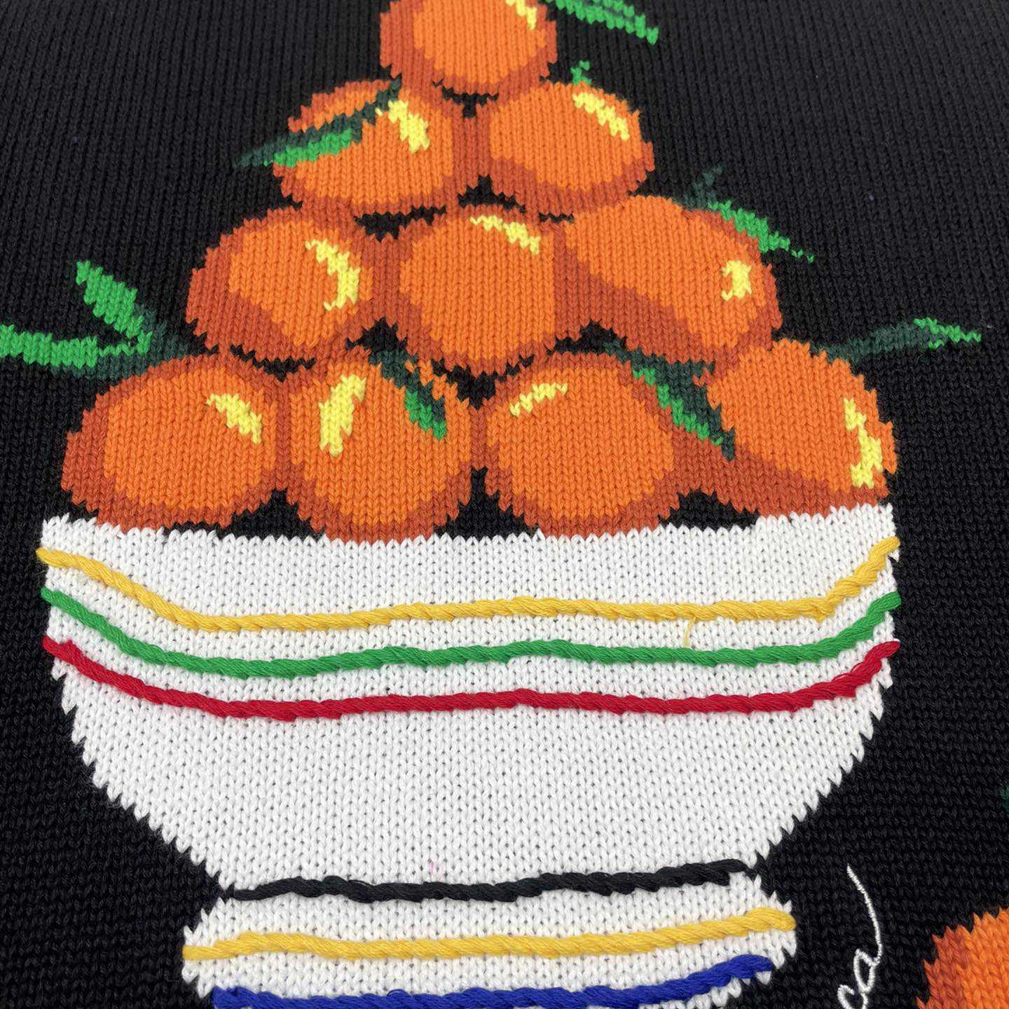 Casablanca Pyramide D'Oranges Intarsia-knit Jumper   M1033 - DesignerGu