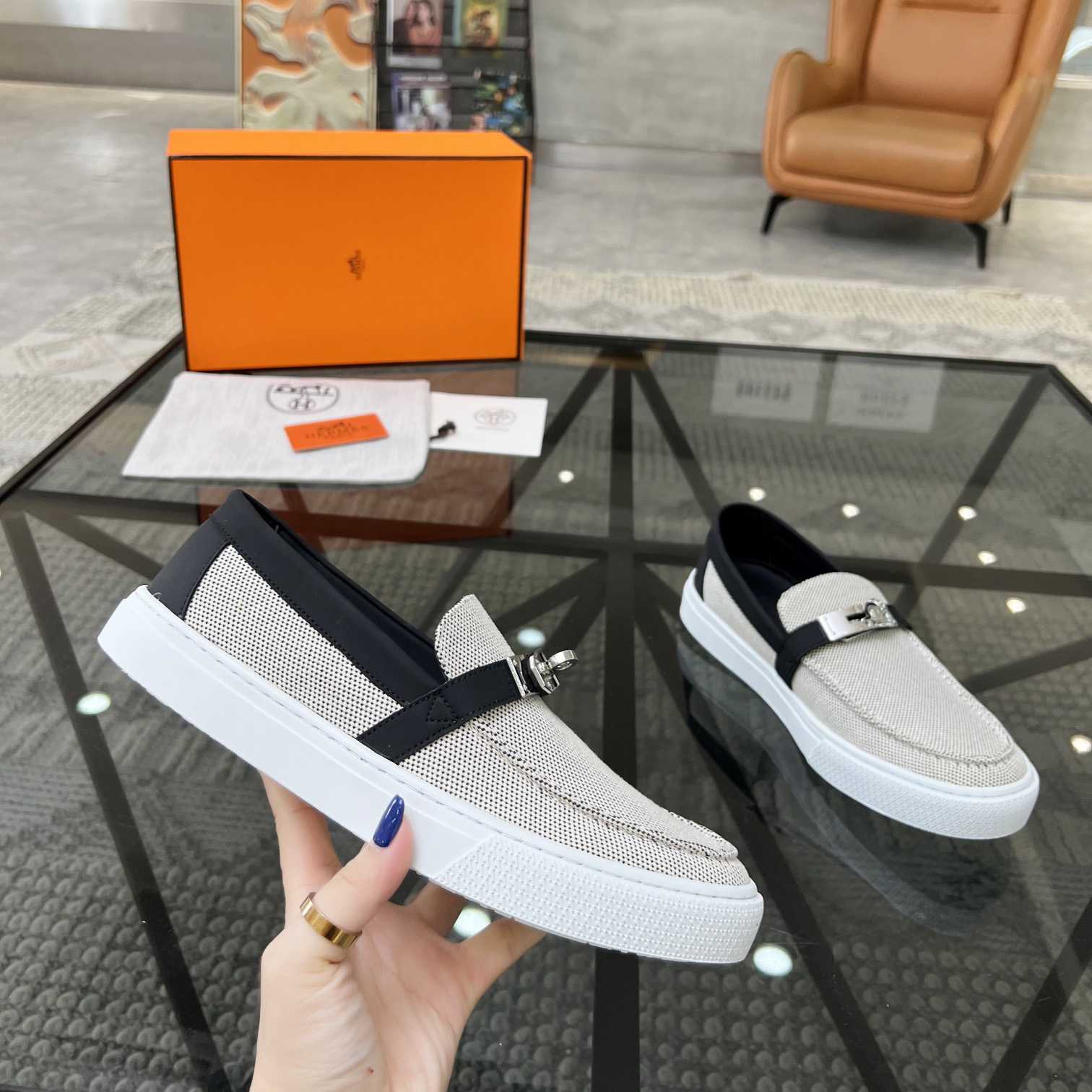 Hermes Game Slip-on Sneaker - DesignerGu