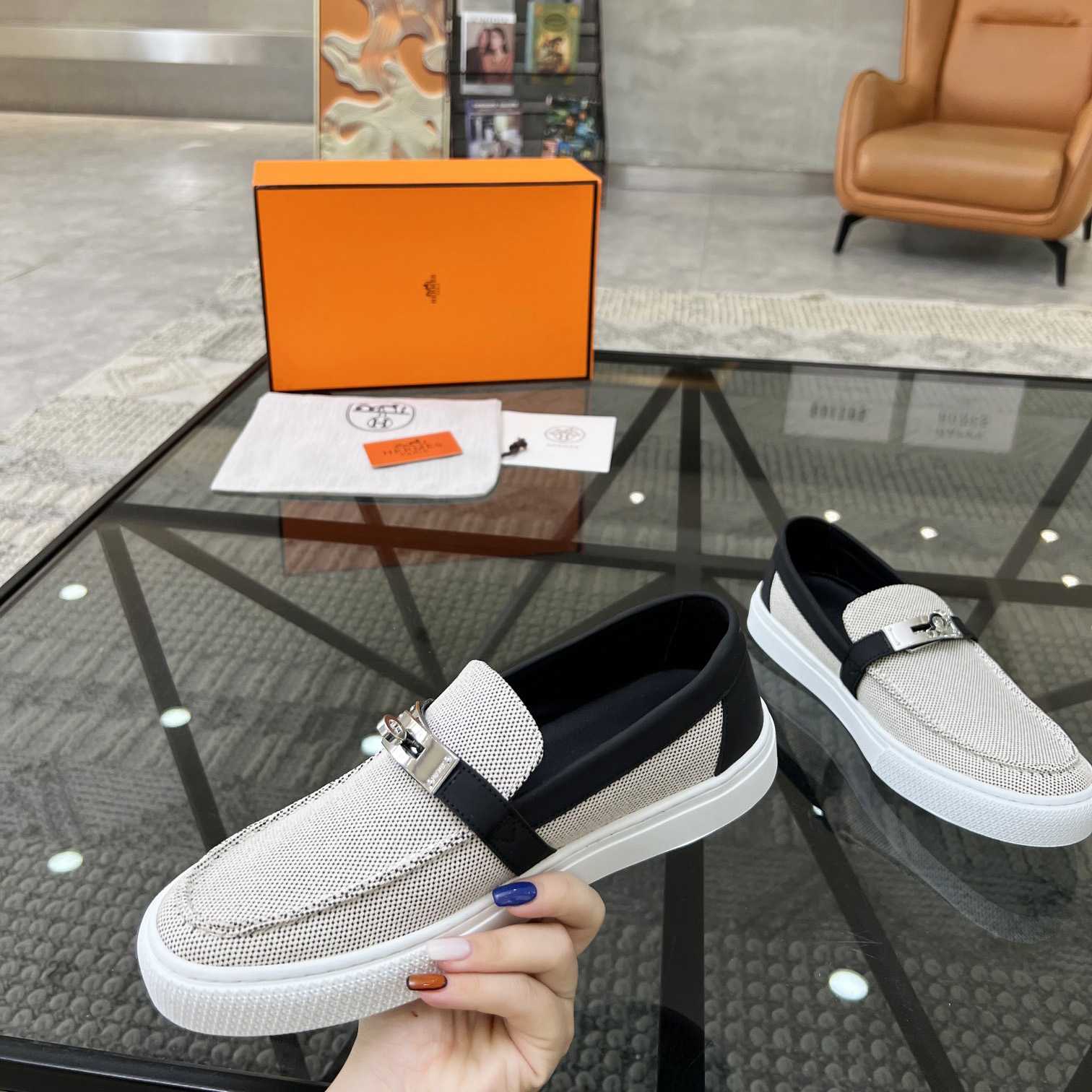 Hermes Game Slip-on Sneaker - DesignerGu