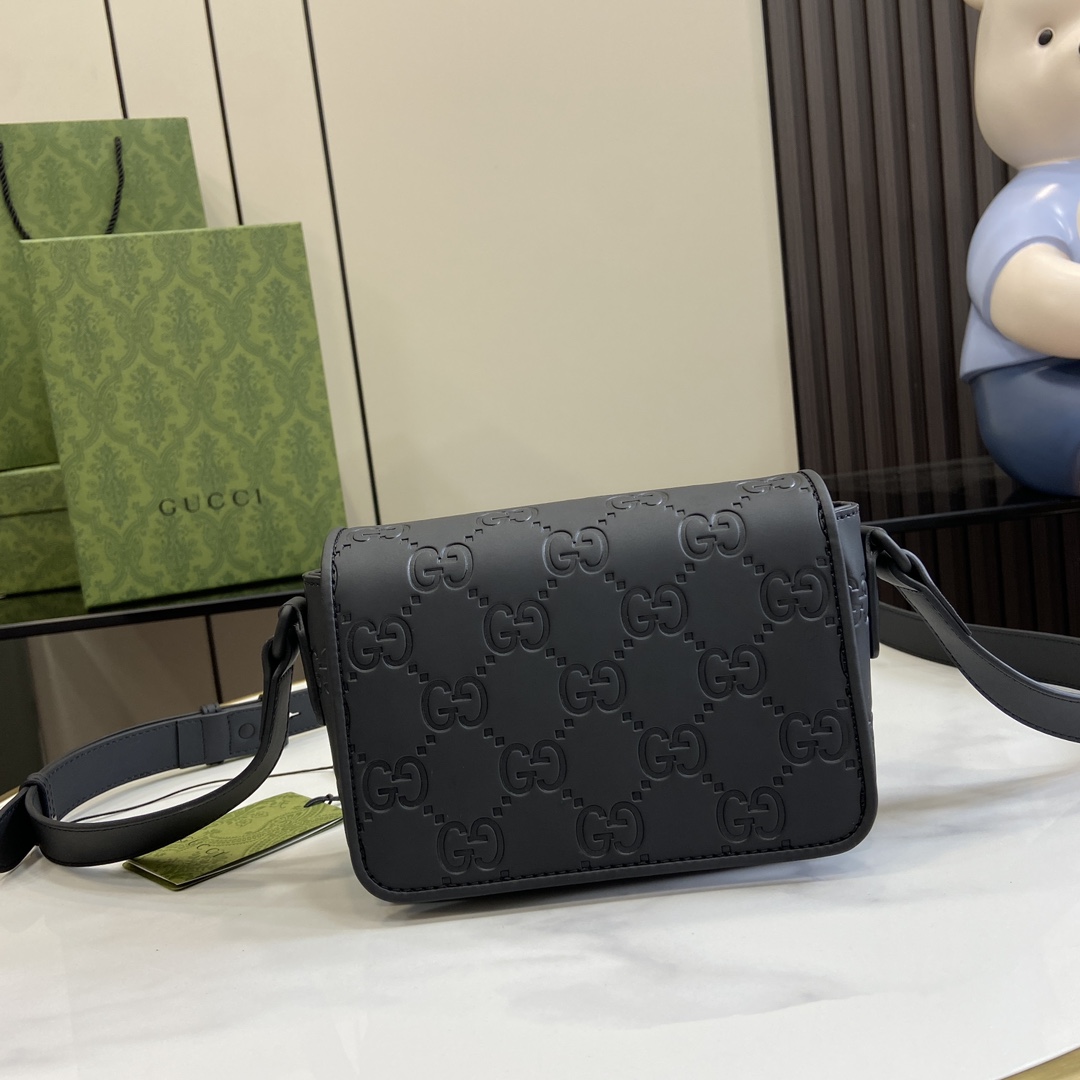 Gucci GG Rubber-effect Super Mini Bag - DesignerGu