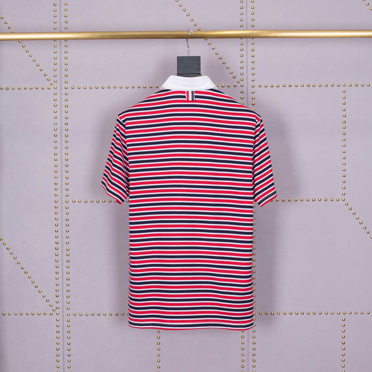 Thom Browne Striped Cotton-jersey Polo  1897 - DesignerGu