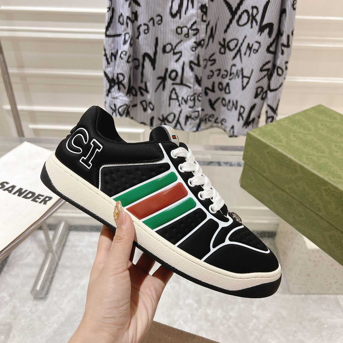 Gucci Screener Sneaker With Web - DesignerGu