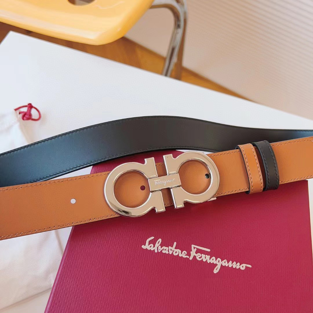 Ferragamo Reversible Leather Belt - DesignerGu