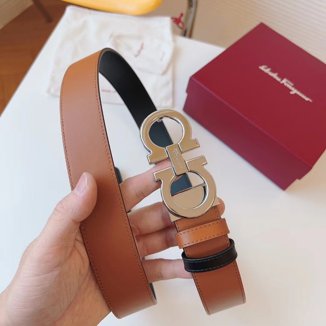 Ferragamo Reversible Leather Belt - DesignerGu