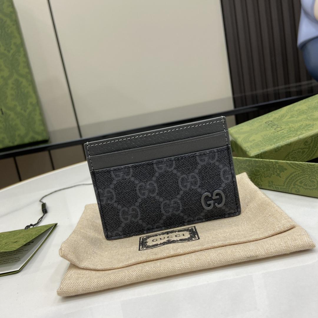 Gucci GG Card Case With GG Detail - DesignerGu