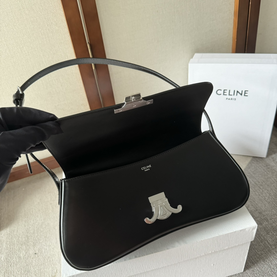 Celine Medium Celine Lola Bag In Shiny Calfskin - DesignerGu