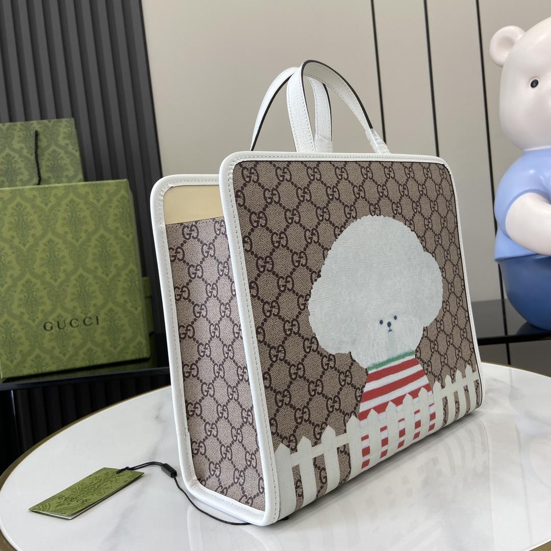 Gucci Children's Dog Print Tote Bag - DesignerGu