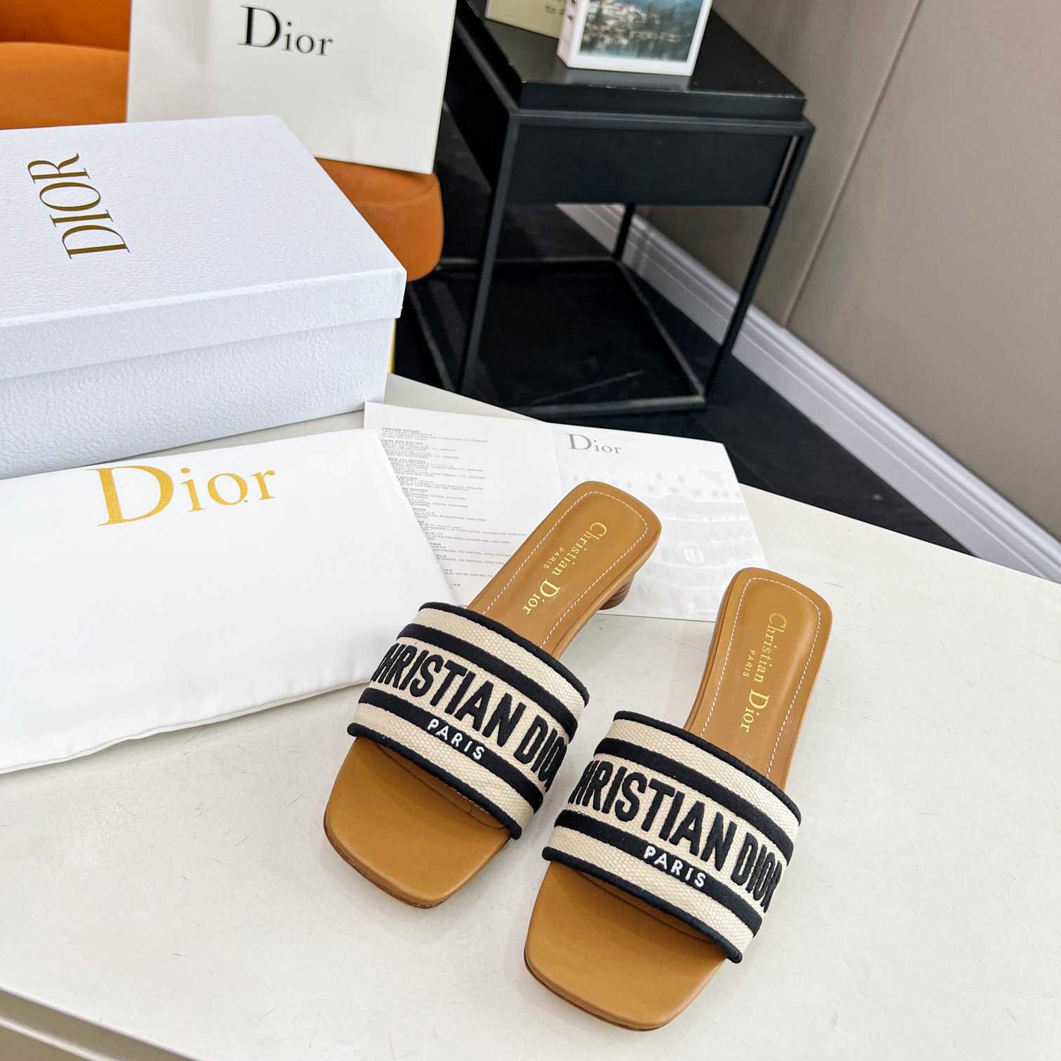 Dior Dioriviera Dway Heeled Slide - DesignerGu