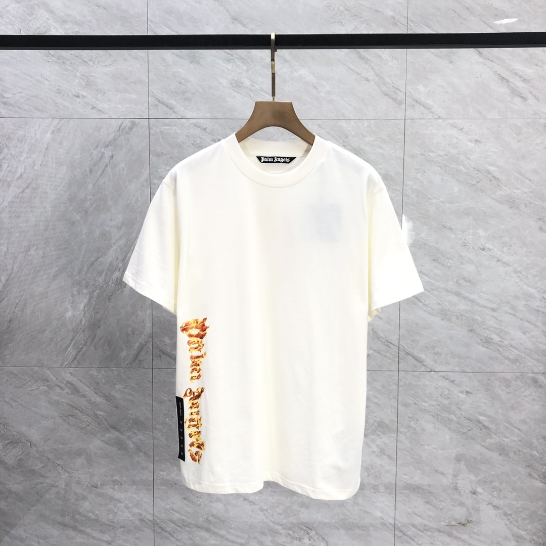 Palm Angels Burning Palm T-Shirt - DesignerGu