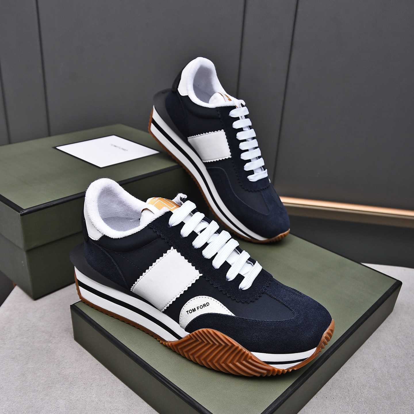 Tom Ford James Mixed Media Low Top Sneaker - DesignerGu