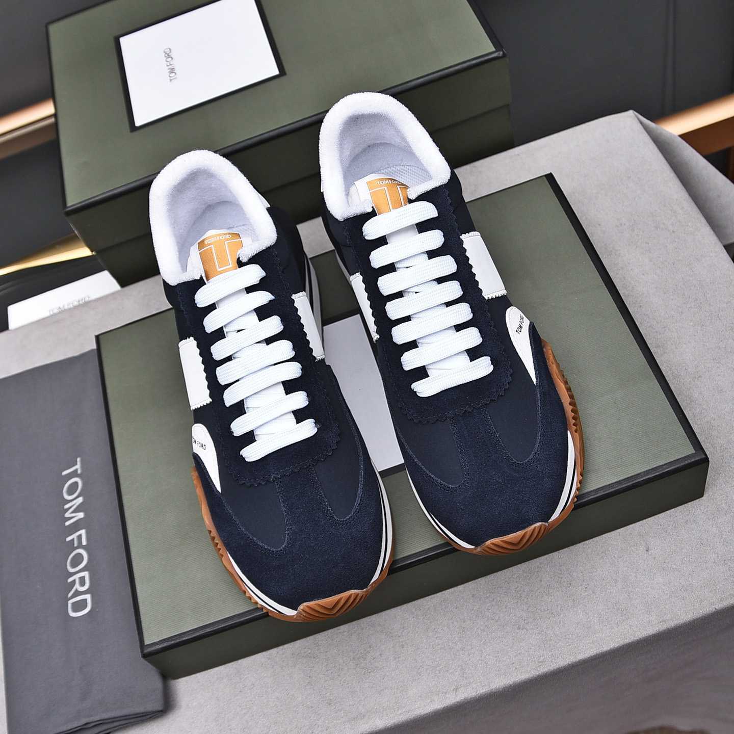 Tom Ford James Mixed Media Low Top Sneaker - DesignerGu