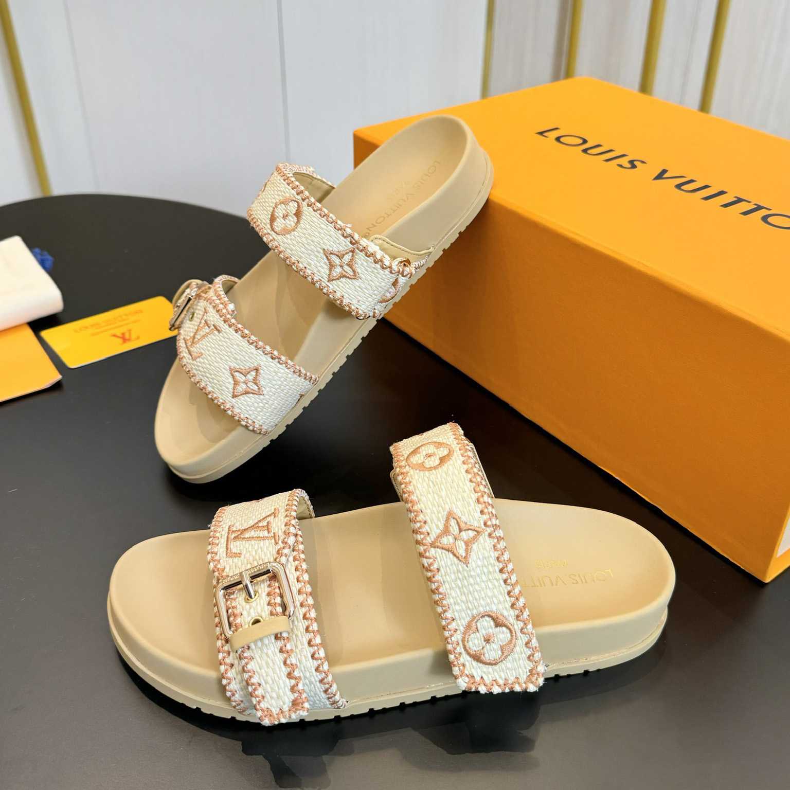 Louis Vuitton Bom Dia Flat Comfort Mule   - DesignerGu