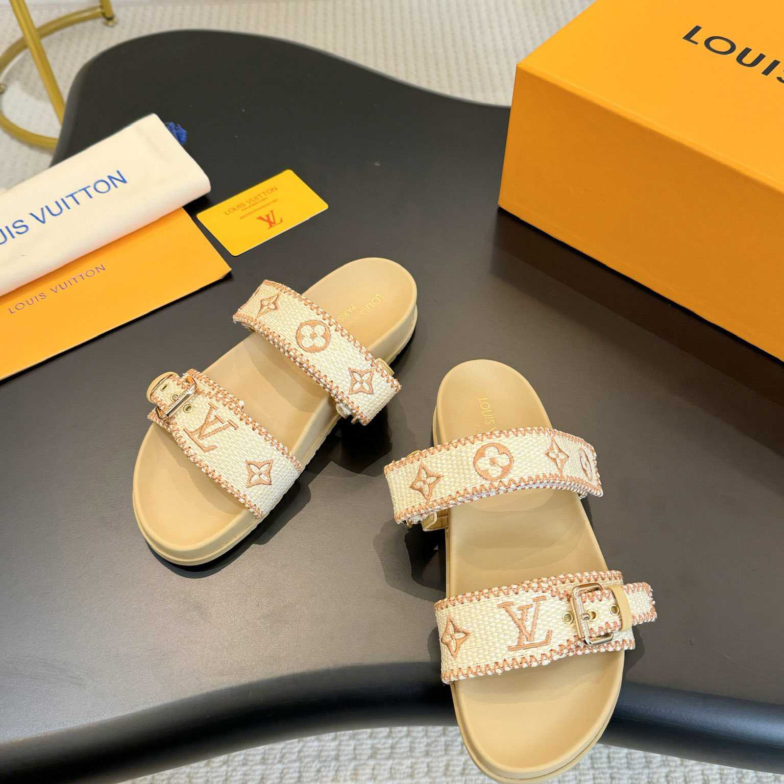 Louis Vuitton Bom Dia Flat Comfort Mule   - DesignerGu