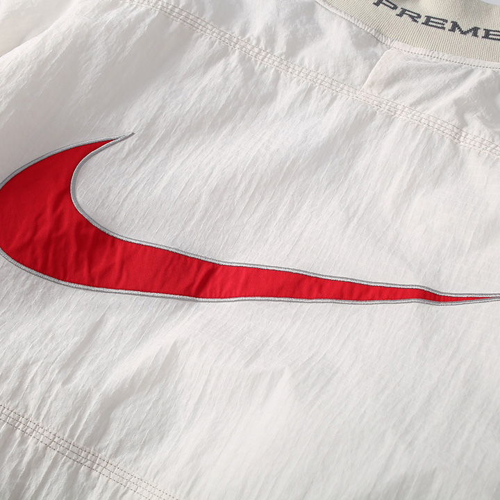 Supreme x Nike Ripstop White Half-Zip Jacket  - DesignerGu