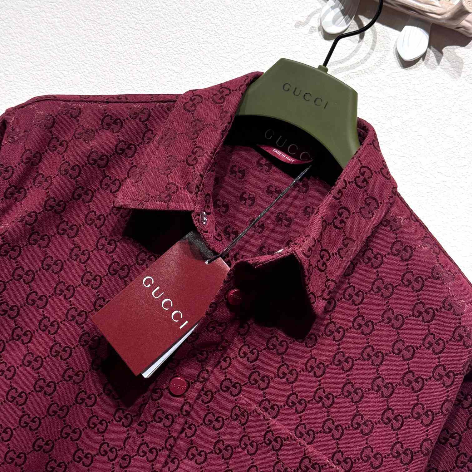 Gucci Shirt With GG Pattern - DesignerGu