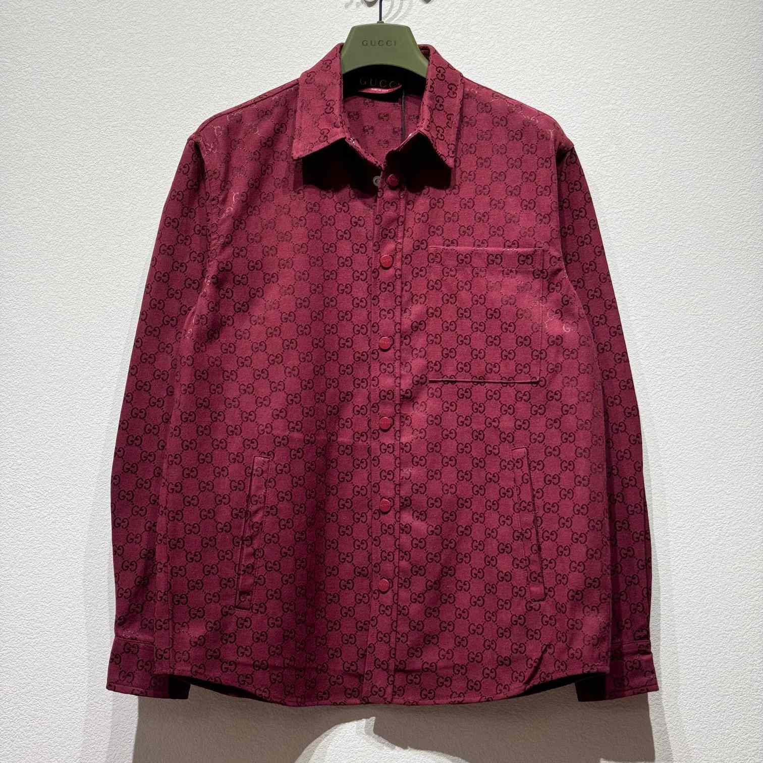 Gucci Shirt With GG Pattern - DesignerGu