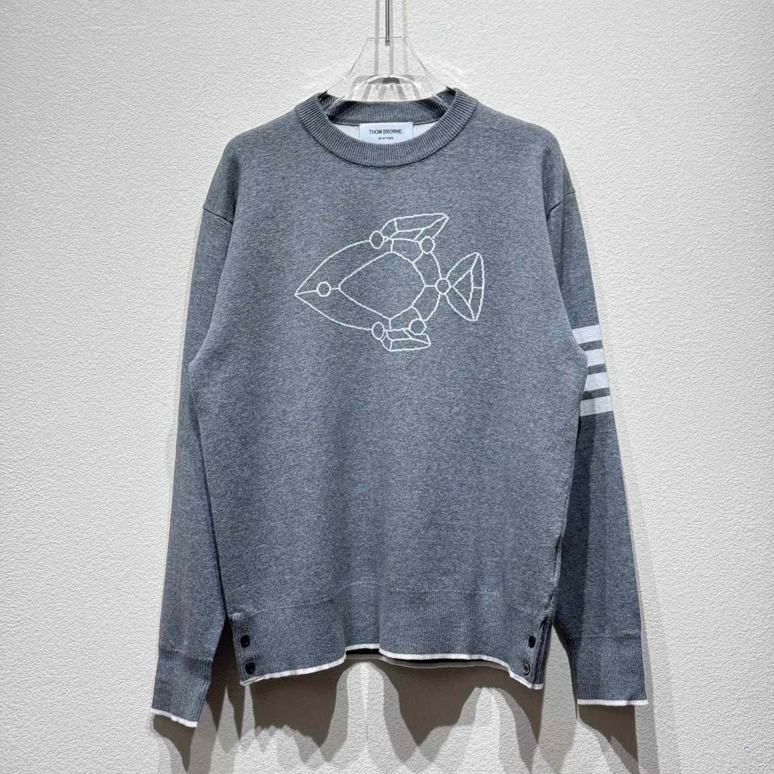 Thom Browne Fish Icon-Intarsia Sweater - DesignerGu