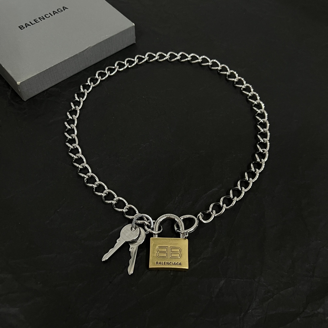 Balenciaga Locker Necklace  - DesignerGu