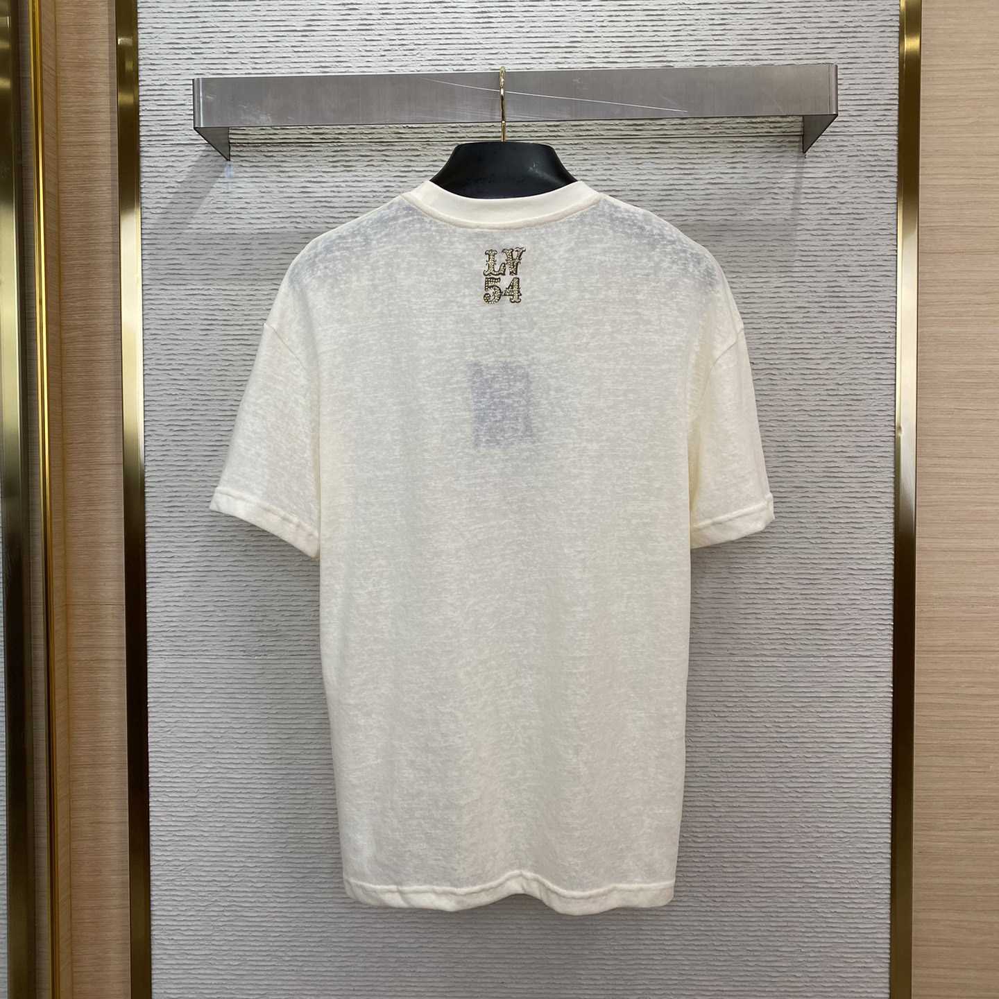 Louis Vuitton Graphic Cotton And Linen-Blend T-Shirt   1AFWUT - DesignerGu