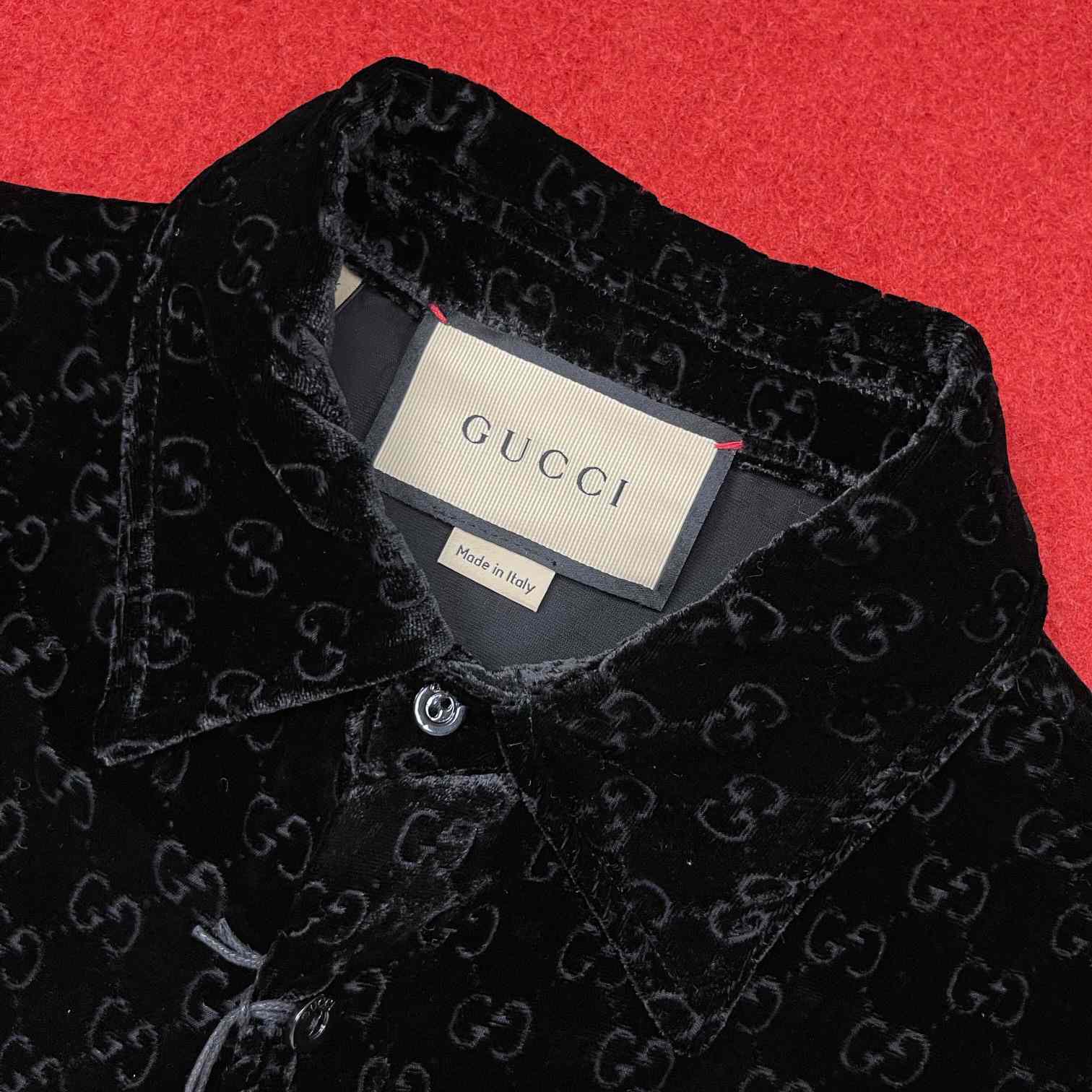 Gucci GG Velvet Oversized Shirt - DesignerGu