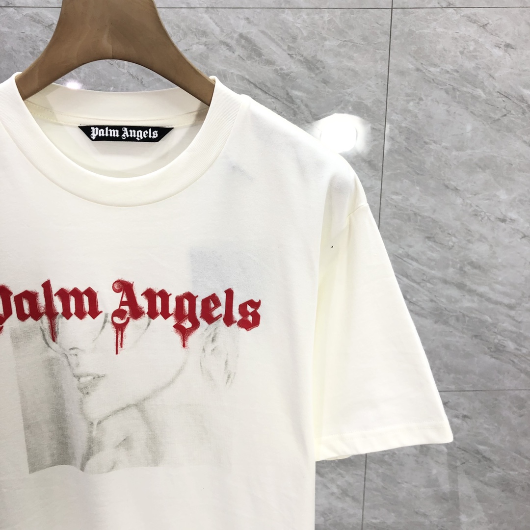 Palm Angels Portrait Pencil T-Shirt  - DesignerGu