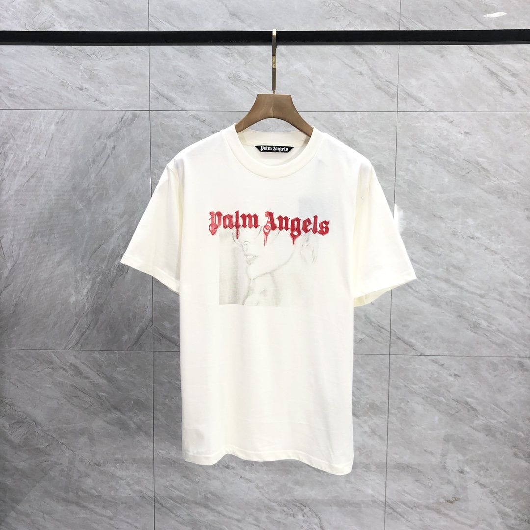 Palm Angels Portrait Pencil T-Shirt  - DesignerGu