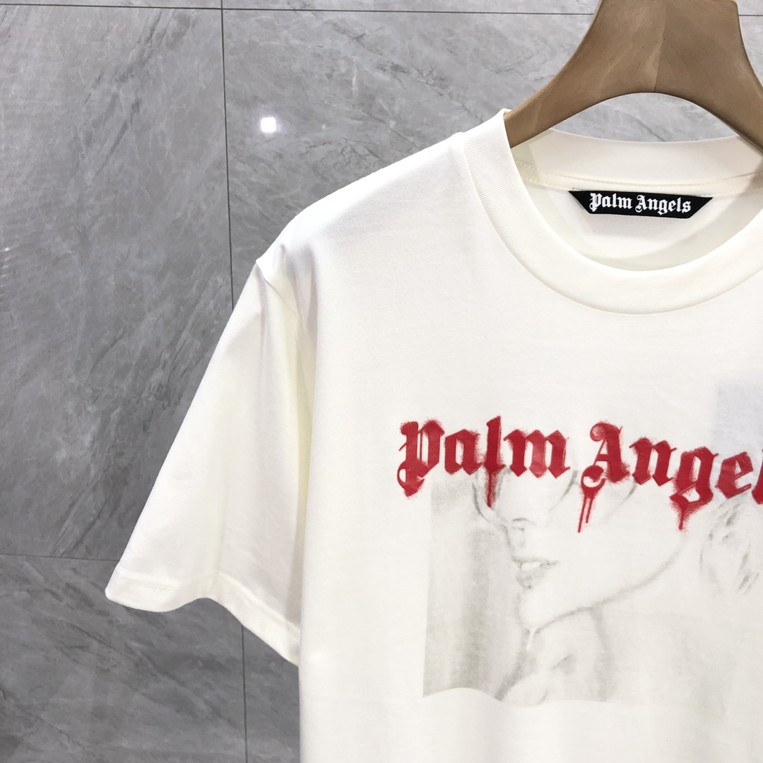 Palm Angels Portrait Pencil T-Shirt  - DesignerGu