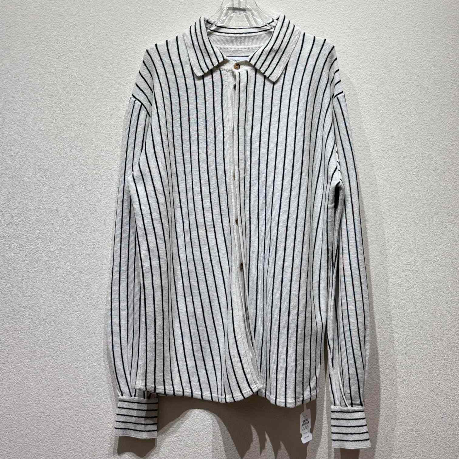 Bottega Veneta Pinstripe Knitted Linen Shirt - DesignerGu