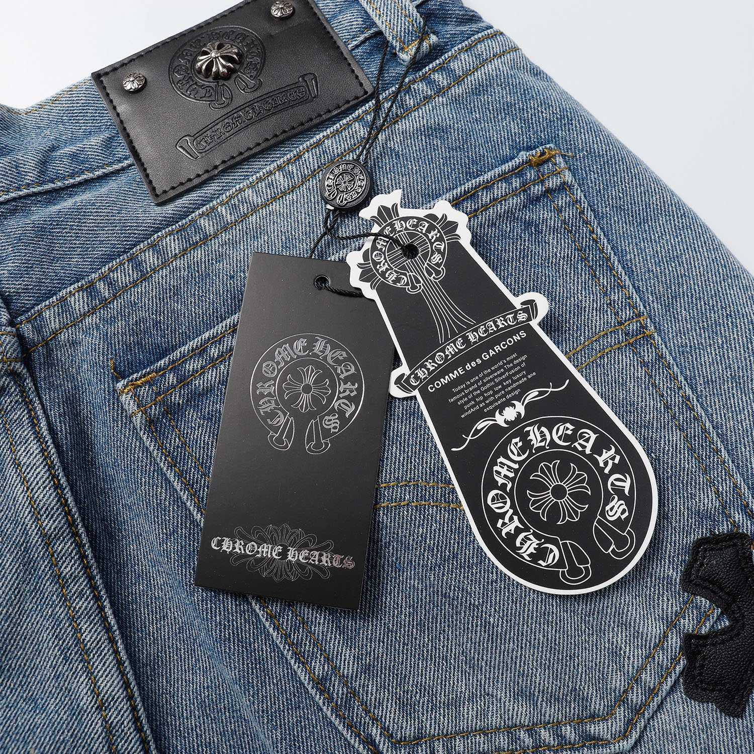 Chrome Hearts Cross Patch Denim Shorts - DesignerGu