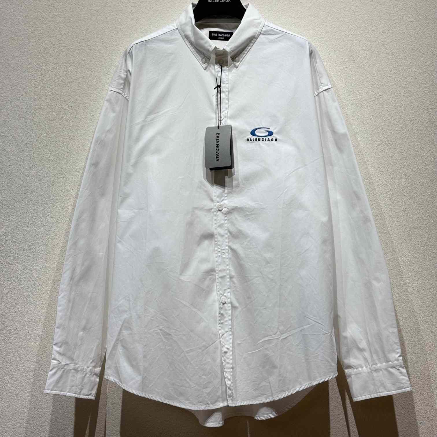 Balenciaga Loop Sports Icon Large Fit Shirt In White - DesignerGu