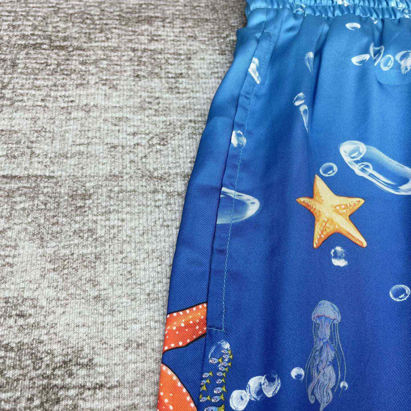 Casablanca Silk Drawstring Shorts 'Blue'   CA3455 - DesignerGu