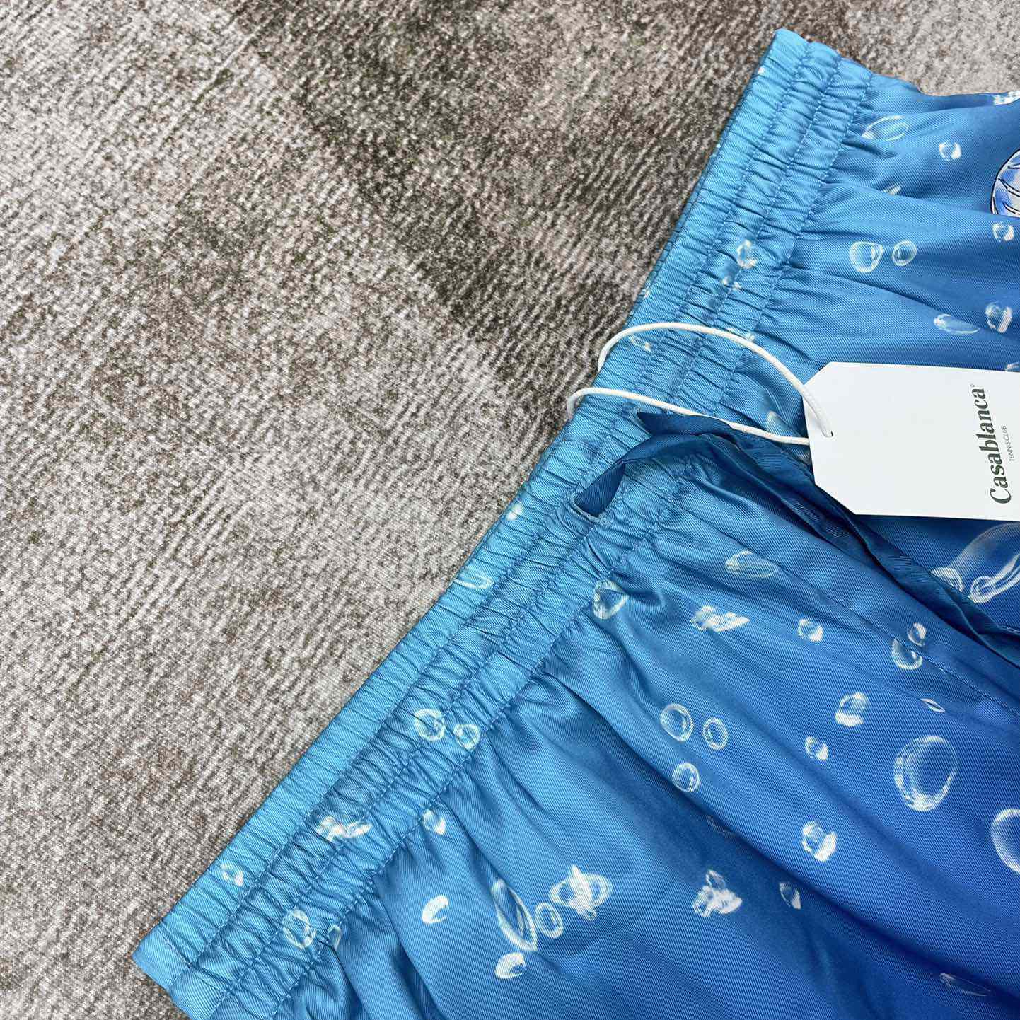 Casablanca Silk Drawstring Shorts 'Blue'   CA3455 - DesignerGu