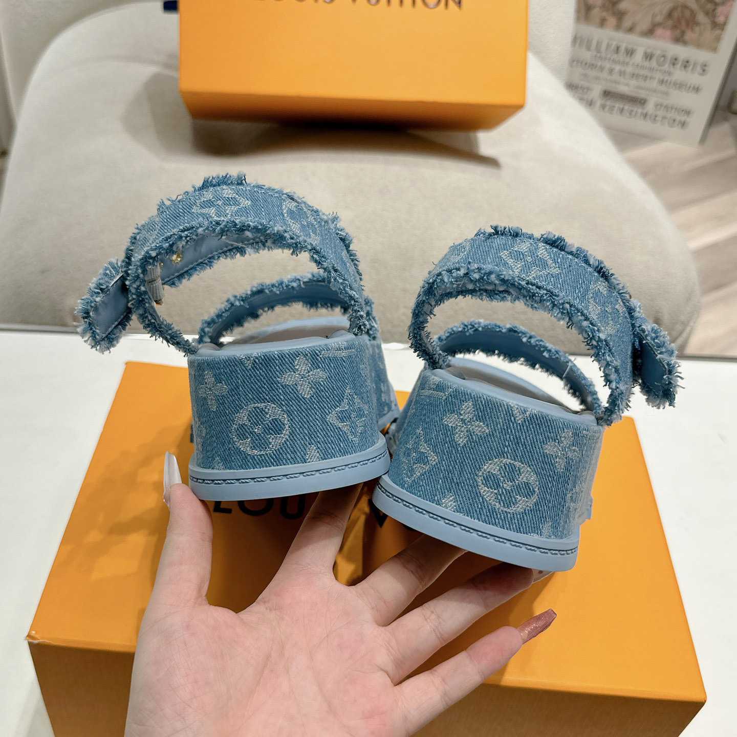 Louis Vuitton Maya Flatform Sandal   - DesignerGu