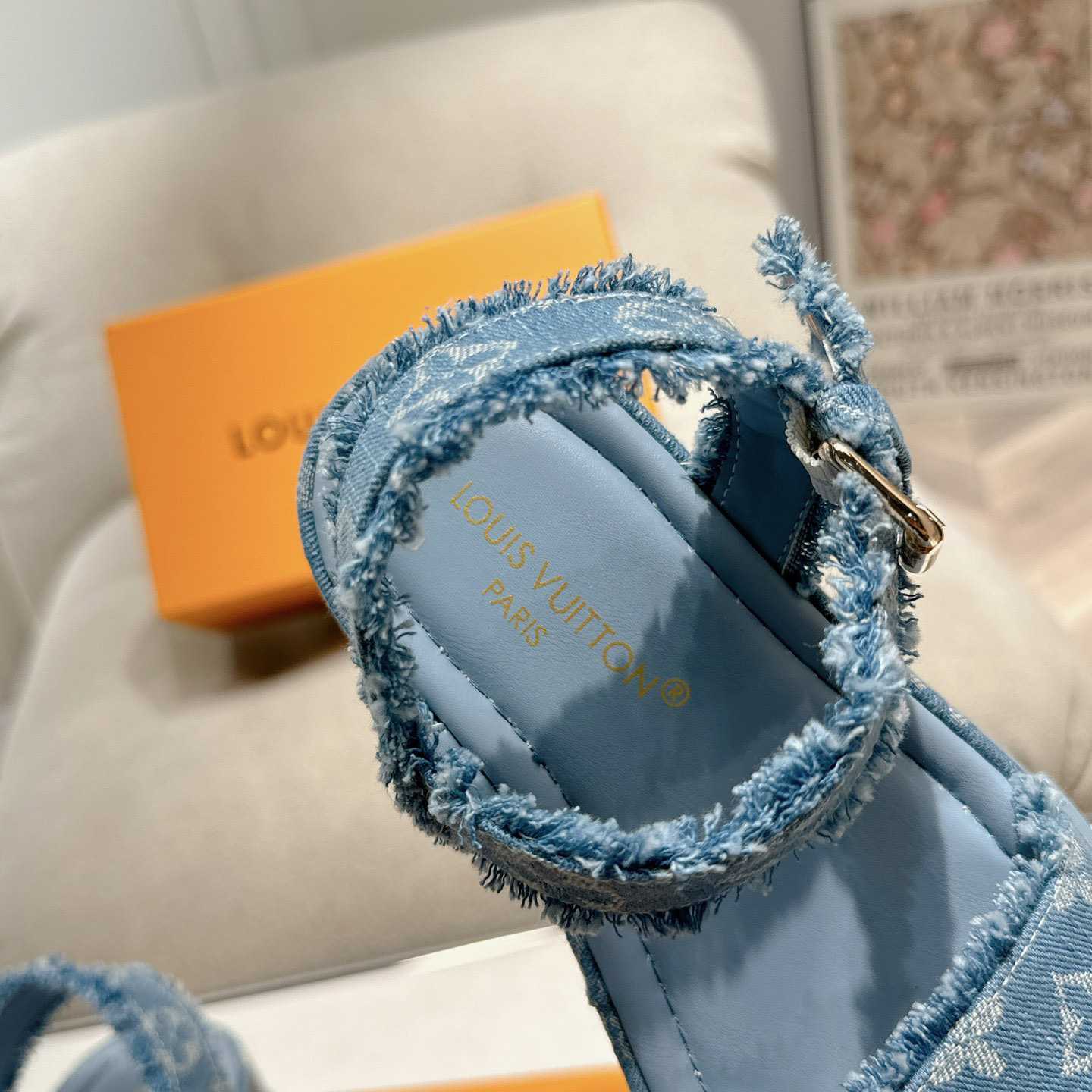 Louis Vuitton Maya Flatform Sandal   - DesignerGu