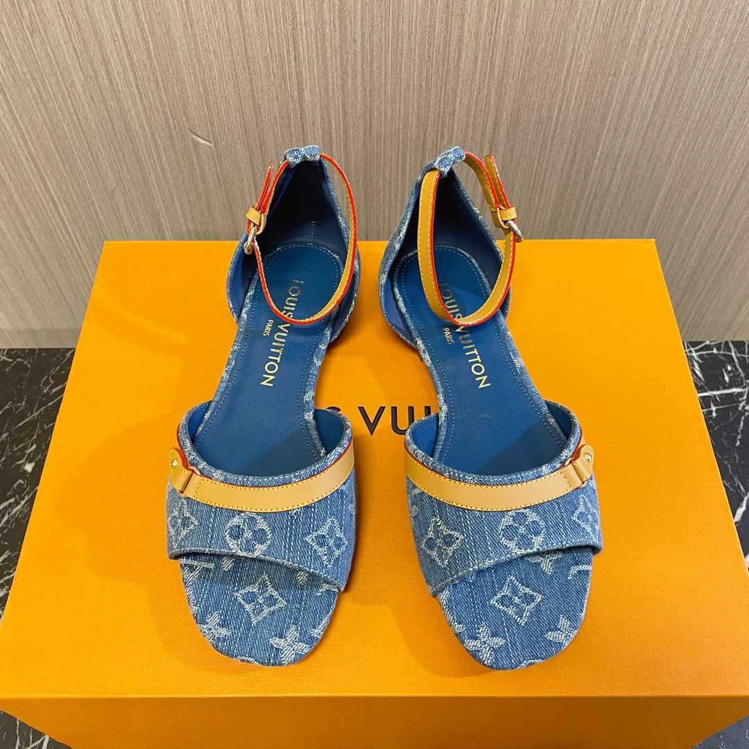 Louis Vuitton Helios Flat Sandal    - DesignerGu