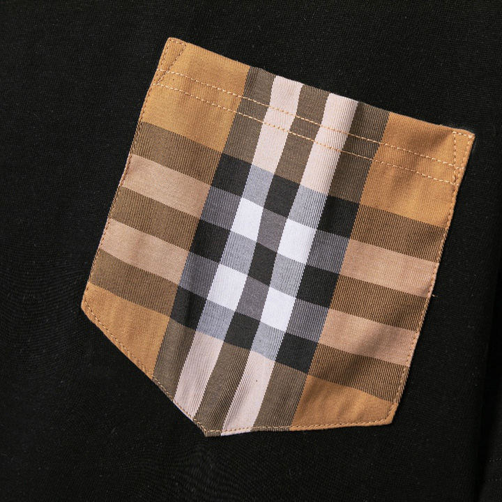 Burberry Check Pocket Cotton T-shirt - DesignerGu