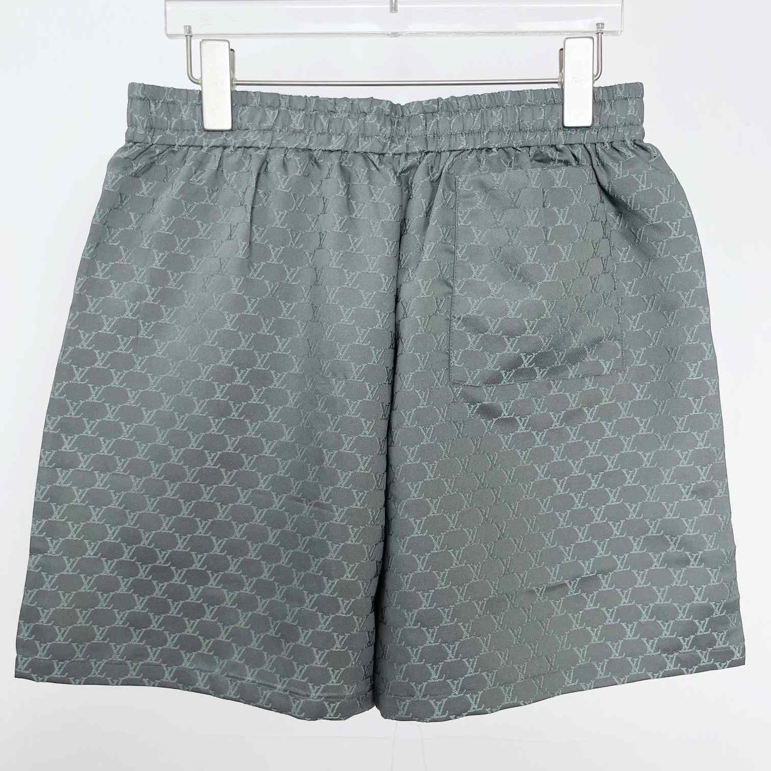 Louis Vuitton Drawstring Jacquard Silk-Blend Shorts   1AFRKG - DesignerGu