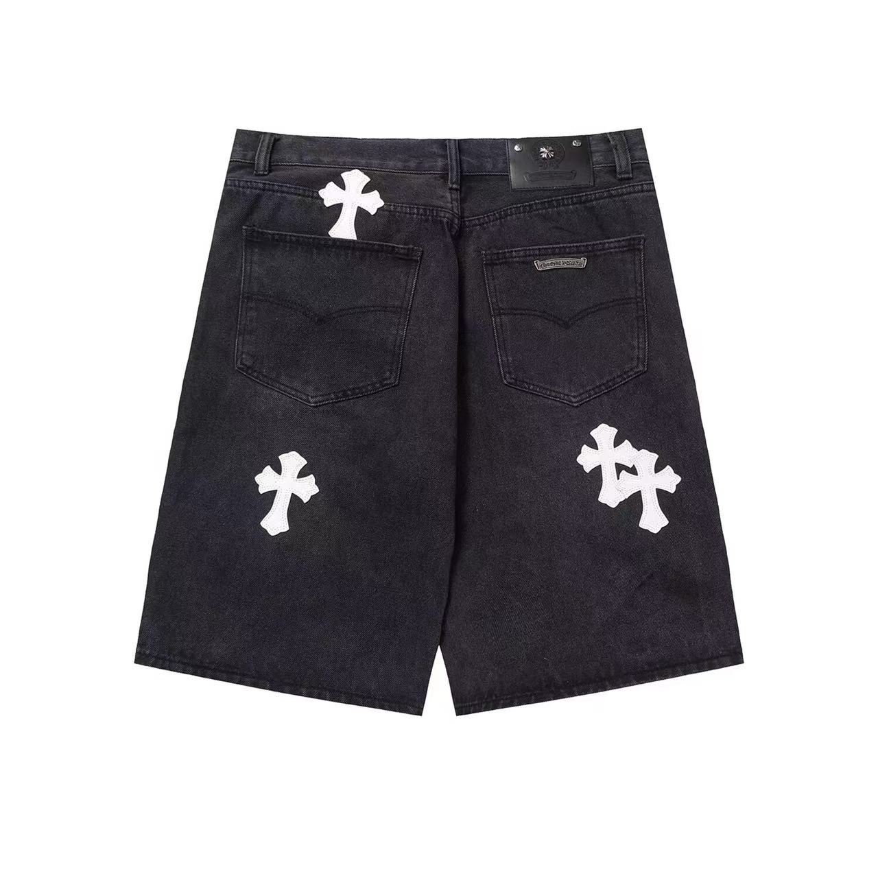 Chrome Hearts Cross Patch Denim Shorts - DesignerGu