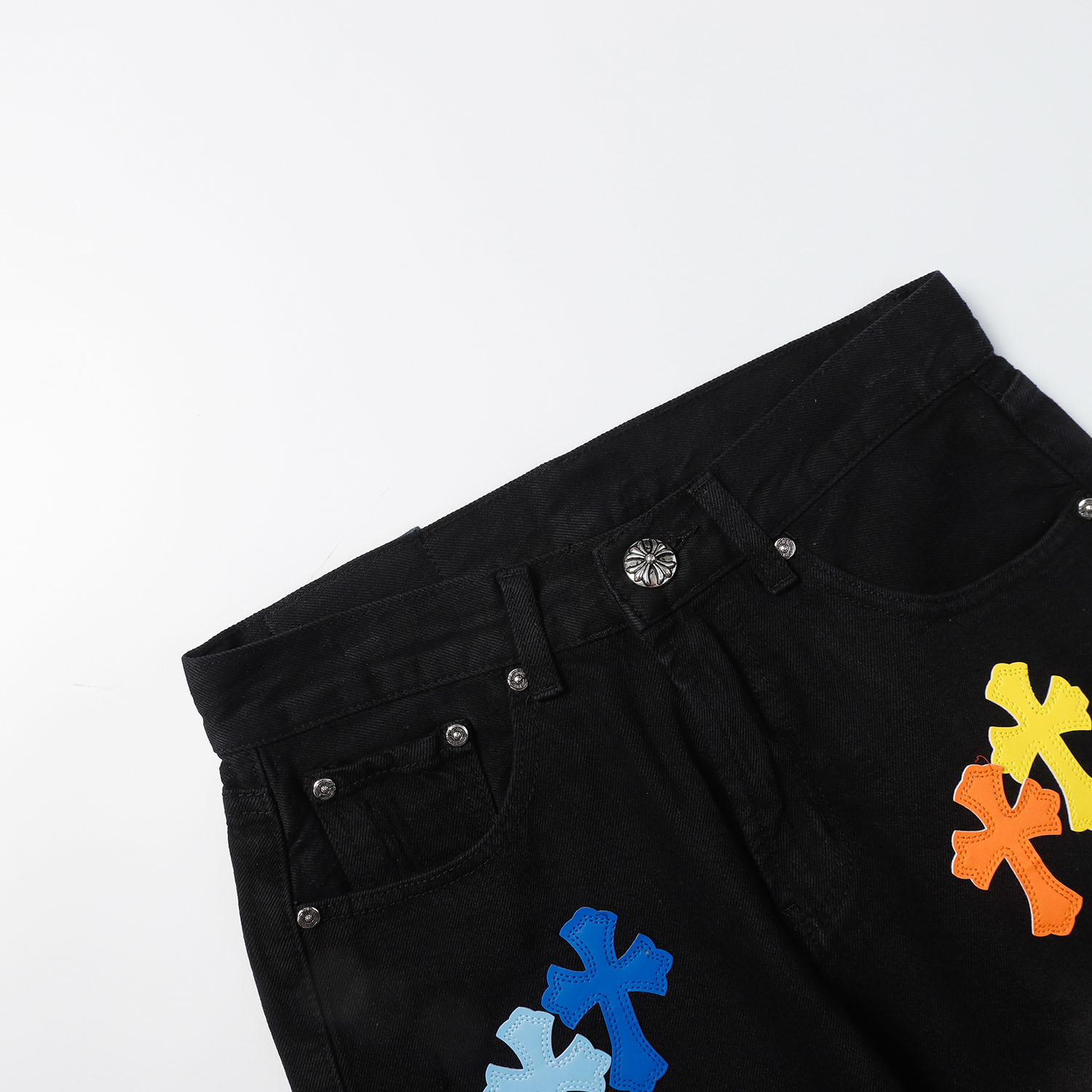 Chrome Hearts Cross Patch Denim Shorts - DesignerGu