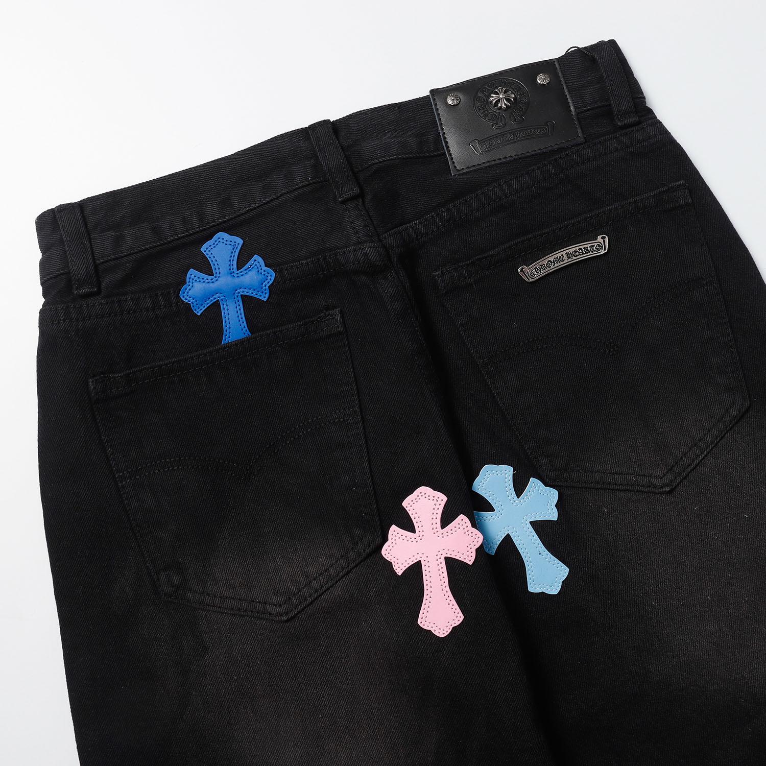 Chrome Hearts Cross Patch Denim Shorts - DesignerGu