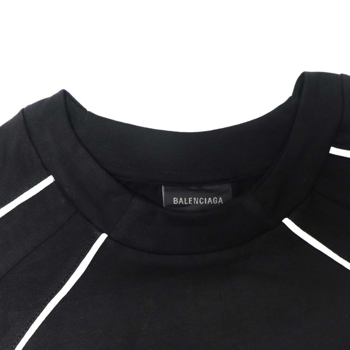 Balenciaga Paris Soccer T-Shirt Oversized In Black - DesignerGu