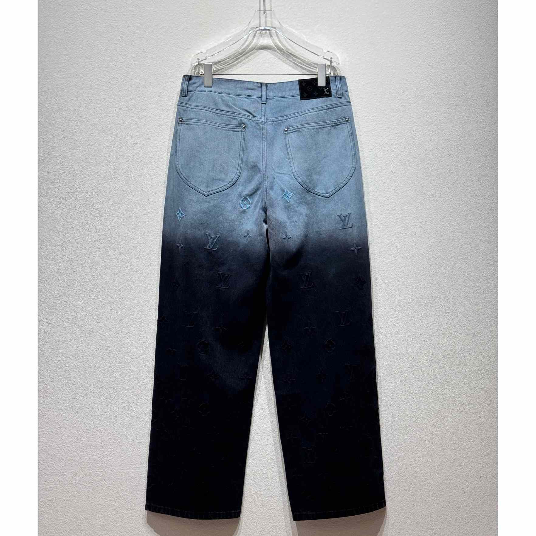 Louis Vuitton Embroidered Denim Pants    - DesignerGu